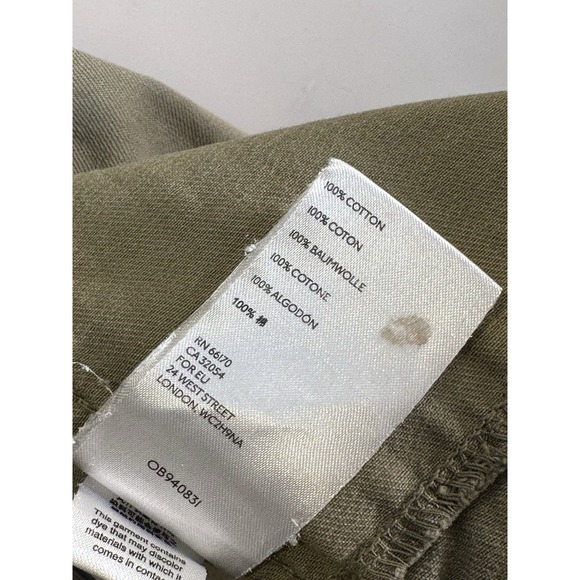 Free People Moonchild Military Shacket Med Green Denim Shirt Jacket Distressed - Picture 9 of 16